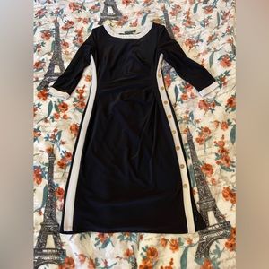 Lauren Ralph Lauren Side Gather Dress Color Block